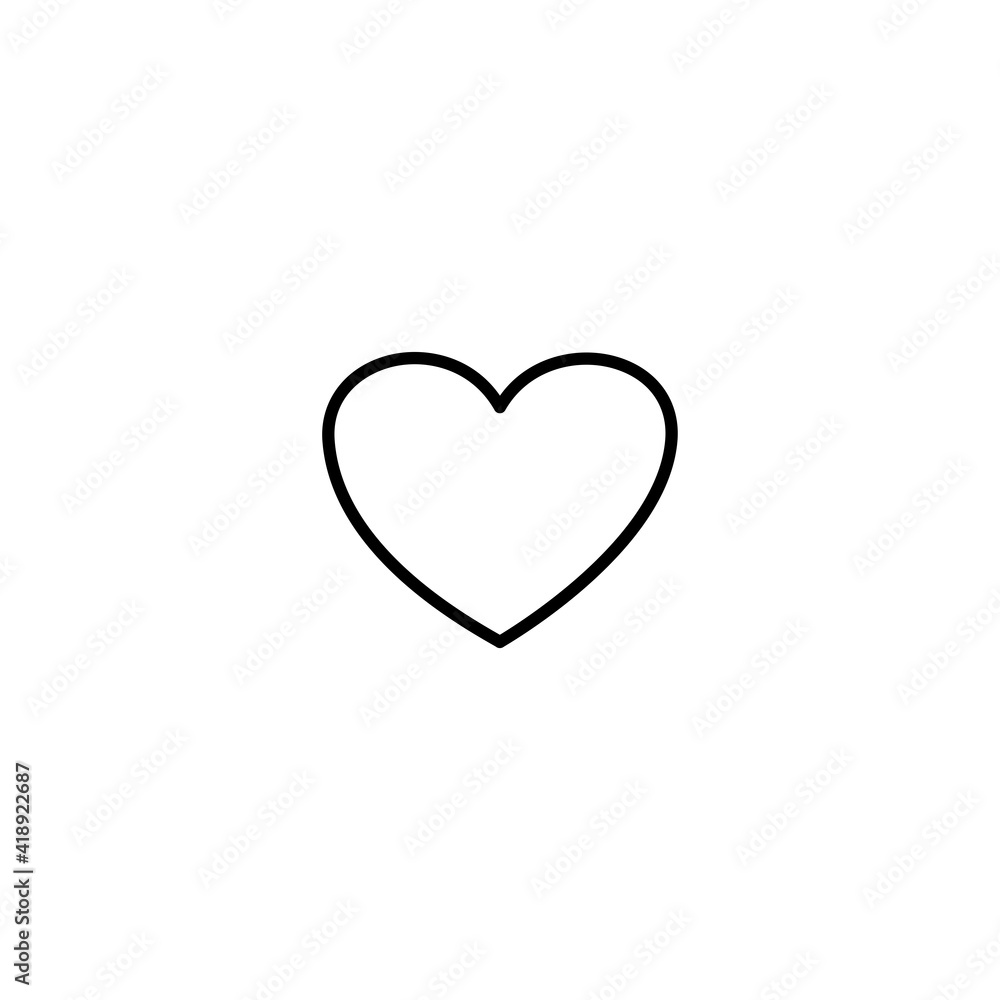 Poster heart icon vector for web, computer and mobile app