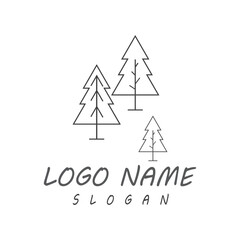 Tree Line Logo Template vector symbol nature