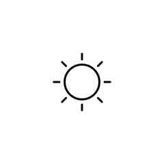 Sun icon, bright icon vector for web, computer and mobile app