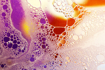 abstract close-up colorful foam background
