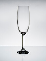 Empty glass on a white background