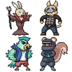 pixel art of fantasy animal pet