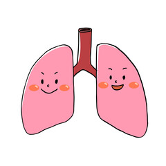 元気な肺のキャラクター