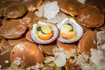 
Shells for sale in Lanpho Naklua Seafood Market, Pattaya, Thailand.