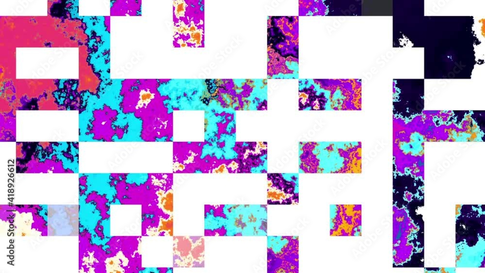 Aufkleber Abstract changing corrosive texture. Looping video with imitation of a Datamoshing video.