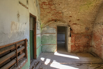 Obraz premium Old brick rooms of the Eastern Fort of the Brest Fortress