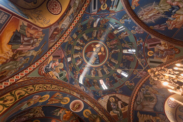 Inside of a orhodox church in eastern europe