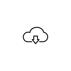 Cloud Download icon vector for web, computer and mobile app