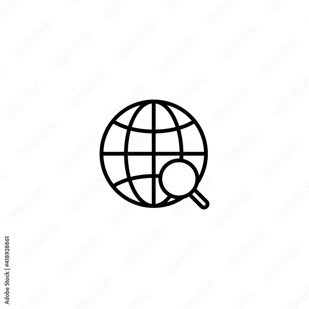 Poster web search icon vector for web, computer and mobile app