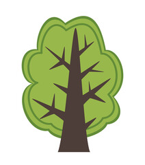 Color Silhouettes of trees nature vector forest silhouette illustration