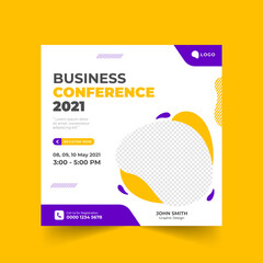 business conference social media post template 