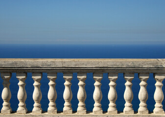 A terrace overlooking the sea