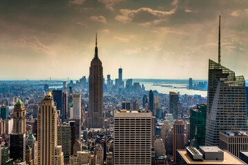Fototapeta na wymiar High rise buildings in Manhattan , New York.