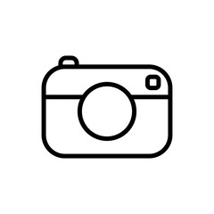 Camera vector icon with black in flat style