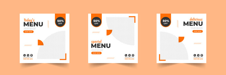 food menu social media post template 