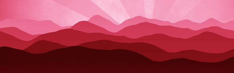 Fototapeta na wymiar design hills slopes in the sunrise digital art background or texture illustration