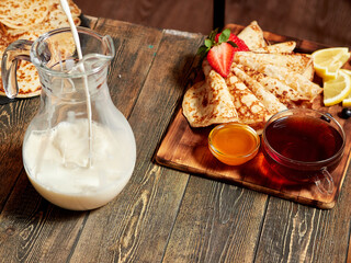 Very tasty pancakes for Maslenitsa