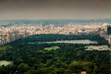 High rise buildings in Manhattan , New York.