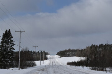 A country road in winter, Saint-Paul, Qu&eacute;bec