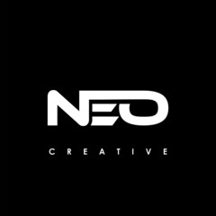 NEO Letter Initial Logo Design Template Vector Illustration - obrazy, fototapety, plakaty