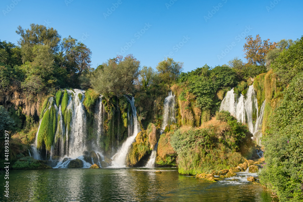 Wall mural kravica waterfall on trebizat river, bosnia and herzegovina