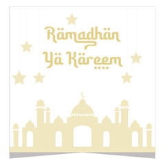 Eid mubarak greeting card Premium Vector