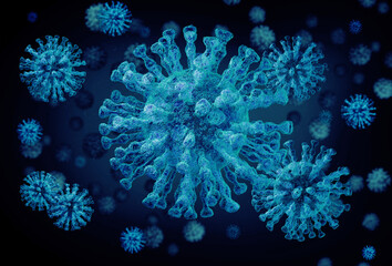 Fototapeta na wymiar COVID-19 virus microworld of human concept