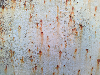 Colored rusty stained metal wall texture pattern