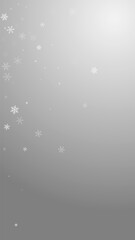 Sparse snowfall Christmas background. Subtle flyin