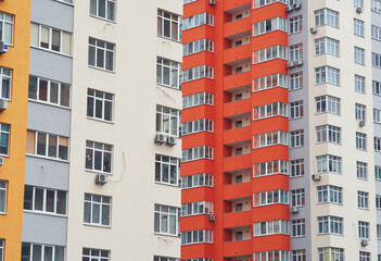 Fototapeta na wymiar New high-rise buildings. Kyi, Ukraine. Poznyaki district.