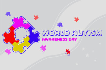Vector illustration of world Autism Awareness day. colorful puzzle vector design. healthcare . Symbol of autism.