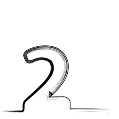 One Lines Design . Vector Background. brush strokes .Abstract numbers . One, two, three . illustration.