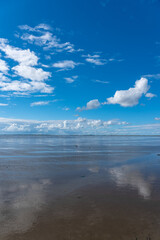 Landscape in the Wadden Sea National Park near Harlesiel