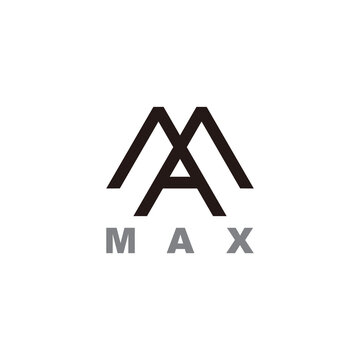 letter MAX simple geometric lines design symbol vector