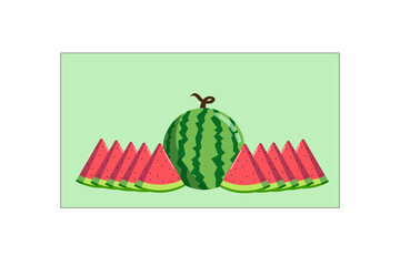 Vector illustration for watermelon. Watermelon pattern from natural sweet foods, eat delicious tropical watermelon fruit