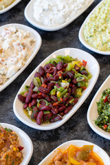 Mexican salad. Healthy food. Snack meal served alongside the main course. Natural vegetarian food.