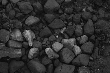 black and white pebbles abstract background