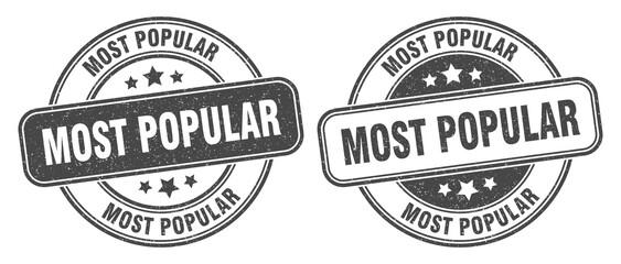 Fototapeta premium most popular stamp. most popular label. round grunge sign