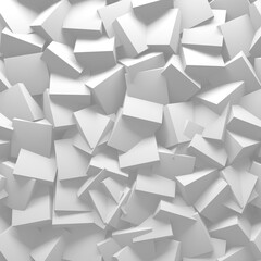 White cubes structure. Abstract futuristic background.