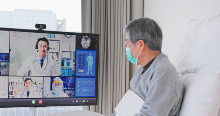 Telemedicine concept with webcam