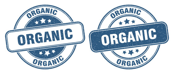 organic stamp. organic label. round grunge sign