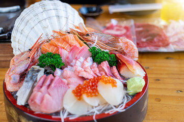 fresh sashimi combo of japan