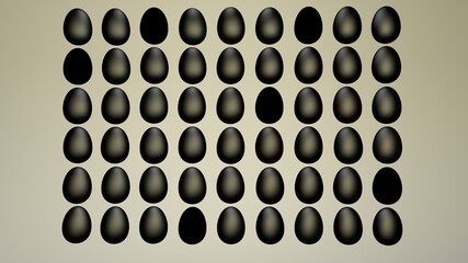 Easter abstract background from eggs. Background for Easter. 3D render