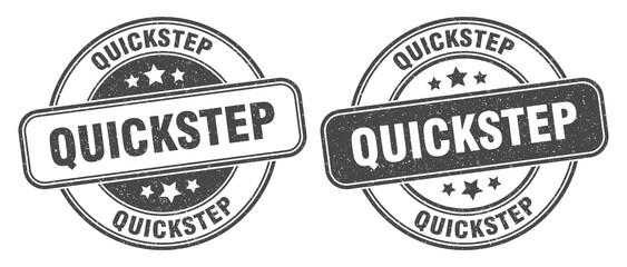 quickstep stamp. quickstep label. round grunge sign