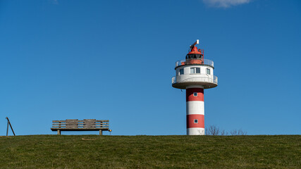Leuchtturm Steindeich bei Kollmar, Schleswig Holstein, Deutschland
