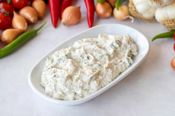Eggplant Dip Baba Ghanoush / Ganoush (Mutabbal). Traditional Middle Eastern cuisine Eggplant Dip Baba Ghanoush appetizer.