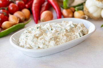 Eggplant Dip Baba Ghanoush / Ganoush (Mutabbal). Traditional Middle Eastern cuisine Eggplant Dip Baba Ghanoush appetizer.