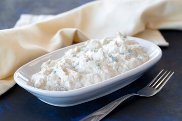 Eggplant Dip Baba Ghanoush / Ganoush (Mutabbal). Traditional Middle Eastern cuisine Eggplant Dip Baba Ghanoush appetizer.