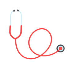 Stethoscope nurse. A medical stethoscope that curls into a heart shape Health care concept.