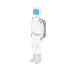 astronaut space character isometric icon